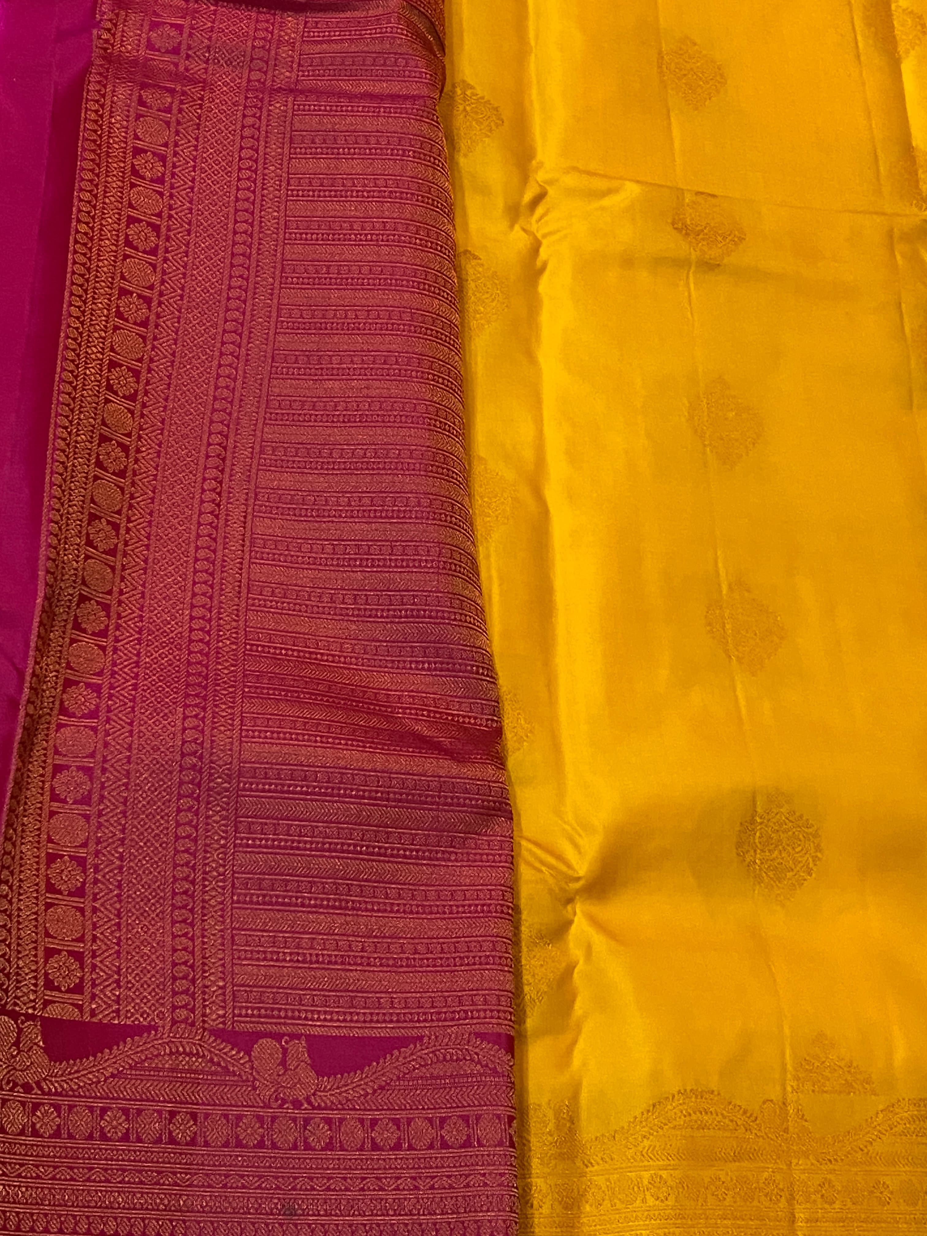 Pure Kanjivaram Silk Saree - Yellow thumbnail 2