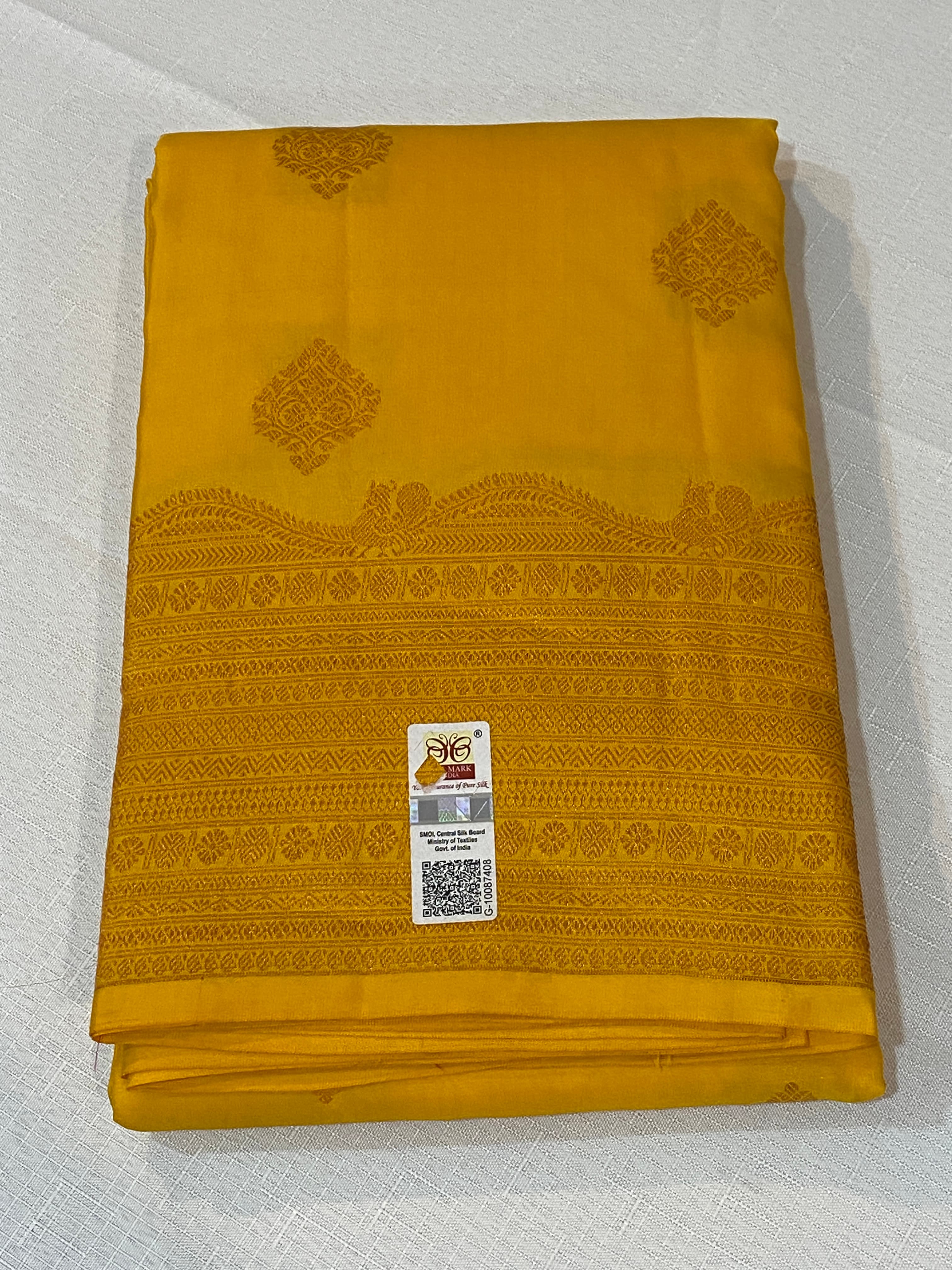 Pure Kanjivaram Silk Saree - Yellow