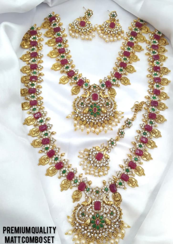 Premium antic Haram and Necklace with Earrings - J002