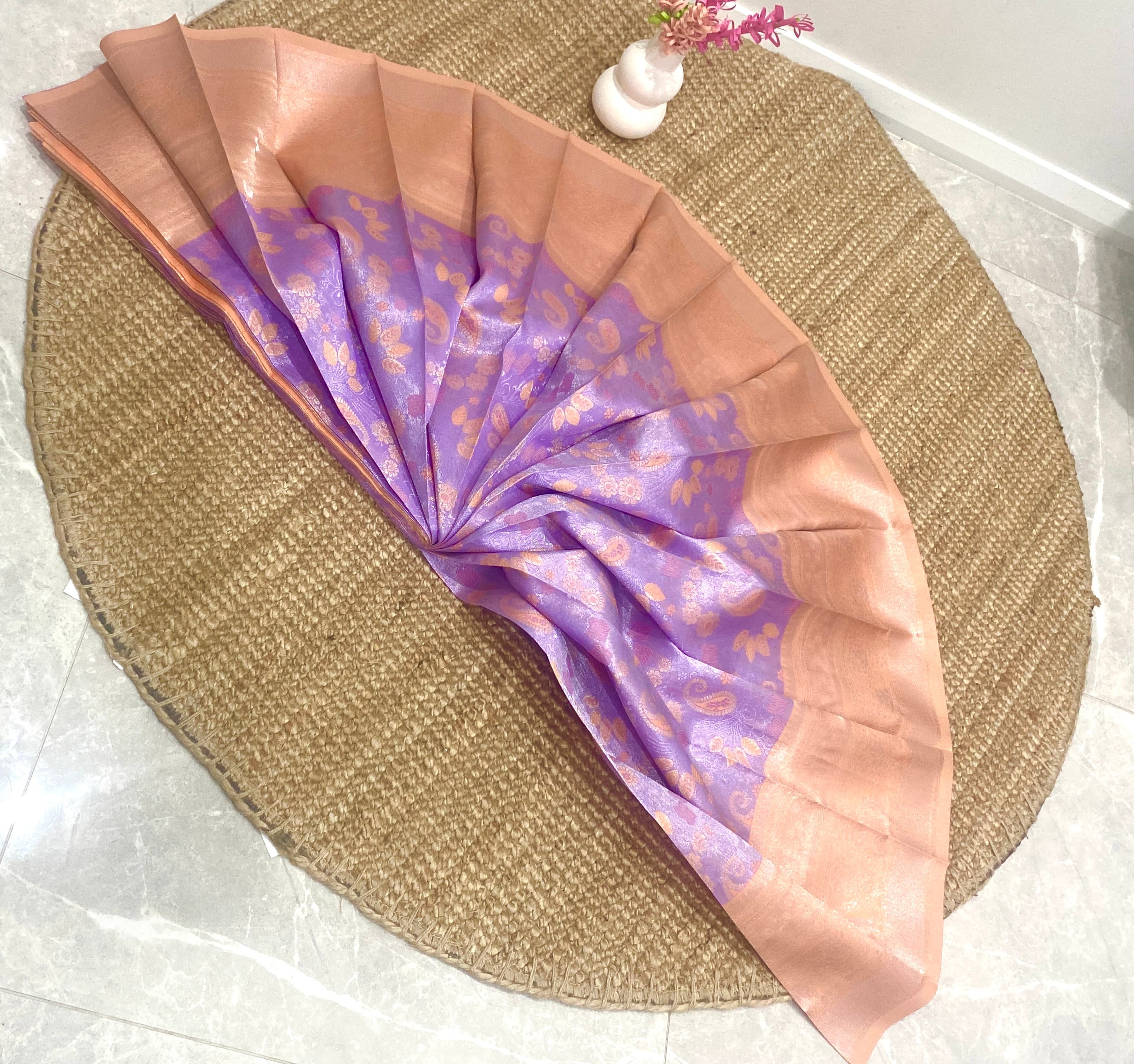 Kanji Semi Silk Saree with Silk Jari