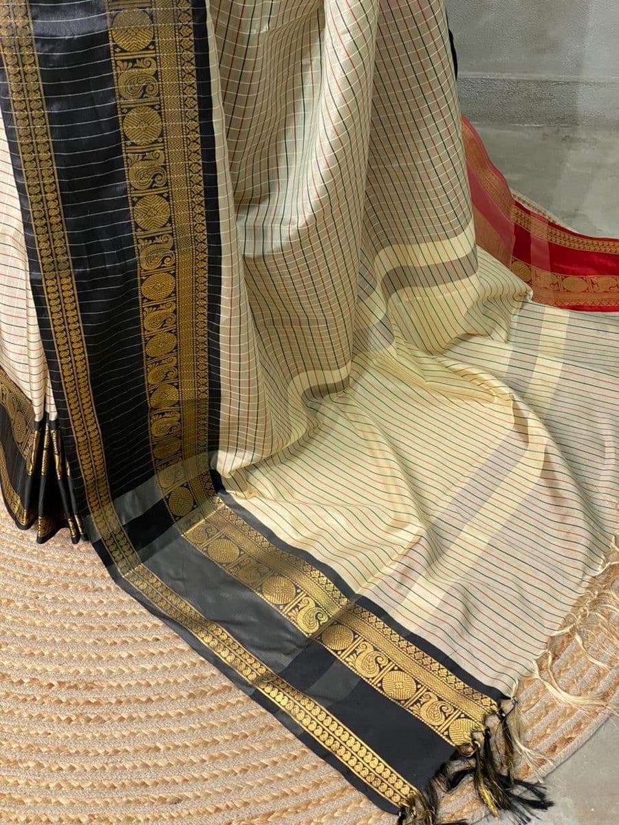 Ganga Jamuna Border Premium Katan Silk saree